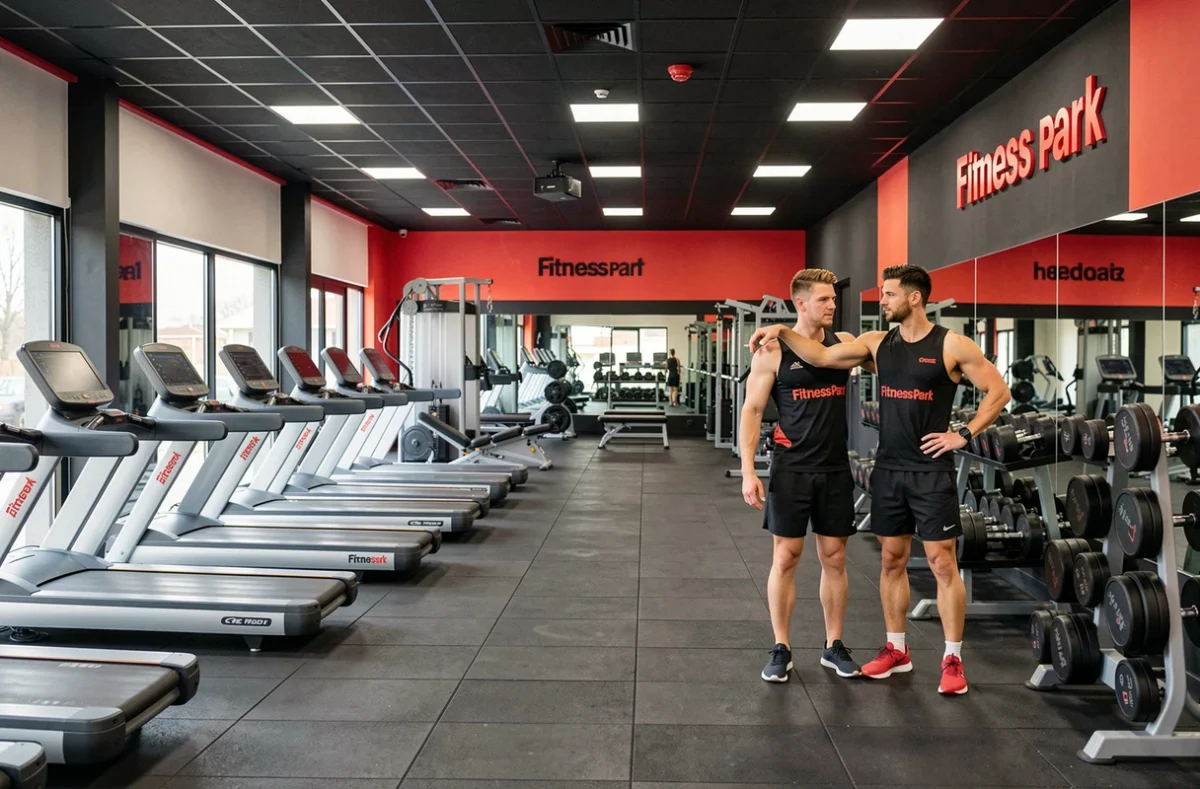 Salle de sport Fitness Park Reims avec équipements modernes et membres s'entraînant