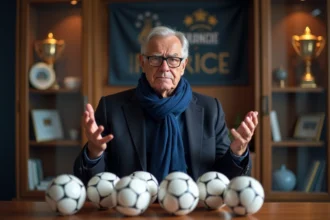Homme d'âge moyen observant le tirage au sort de la coupe de France
