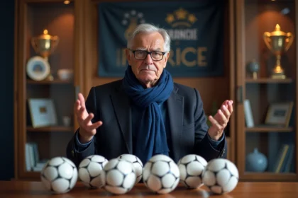 Homme d'âge moyen observant le tirage au sort de la coupe de France